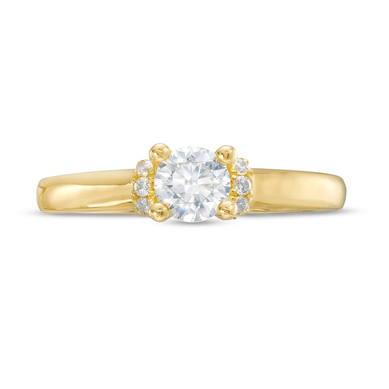 Main Image 4 of Vera Wang Love Collection 0.58 CT. T.W. Diamond Collar Engagement Ring in 14K Gold