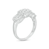 Thumbnail Image 2 of 0.95 CT. T.W. Multi-Diamond Frame Triple Flower Ring in 10K White Gold