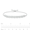 Thumbnail Image 3 of 0.45 CT. T.W. Diamond Alternating "XO" Bolo Bracelet in 10K White Gold - 9.5"