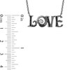 Disney Treasures The Nightmare Before Christmas 0.145 CT. T.W. Black Diamond "LOVE" Necklace in Sterling Silver