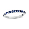 Thumbnail Image 0 of Vera Wang Love Collection Blue Sapphire Anniversary Band in 14K White Gold