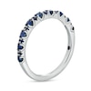 Thumbnail Image 2 of Vera Wang Love Collection Blue Sapphire Anniversary Band in 14K White Gold