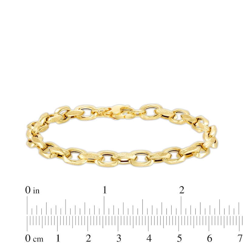 2.2mm Cable Chain Bracelet in Hollow 14K Gold - 7.5"