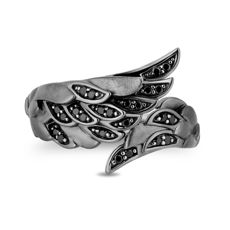 Main Image 4 of Enchanted Disney Villains Maleficent 0.18 CT. T.W. Black Diamond Ring in Sterling Silver with Black Rhodium – Size 7