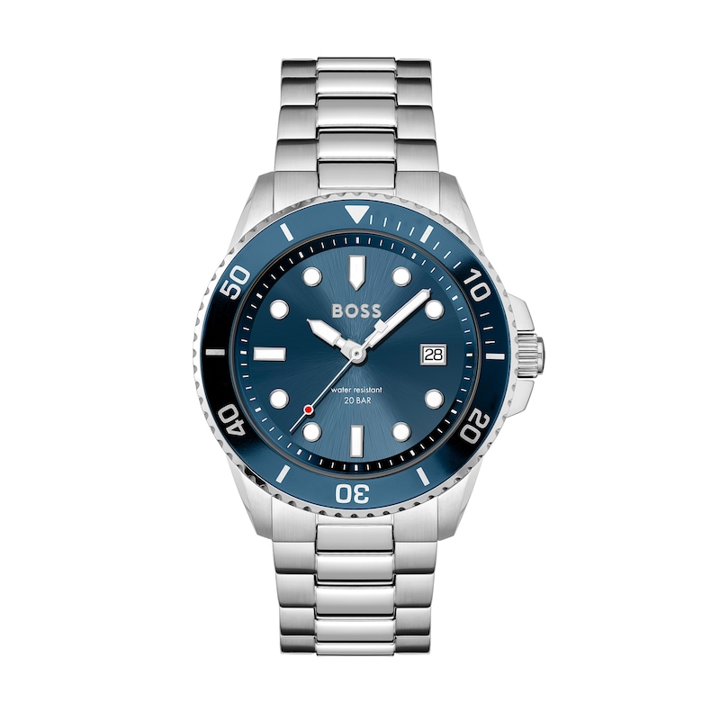 Men's Hugo Boss Ace Two-Tone Watch with Blue Dial (Model: 1513916)