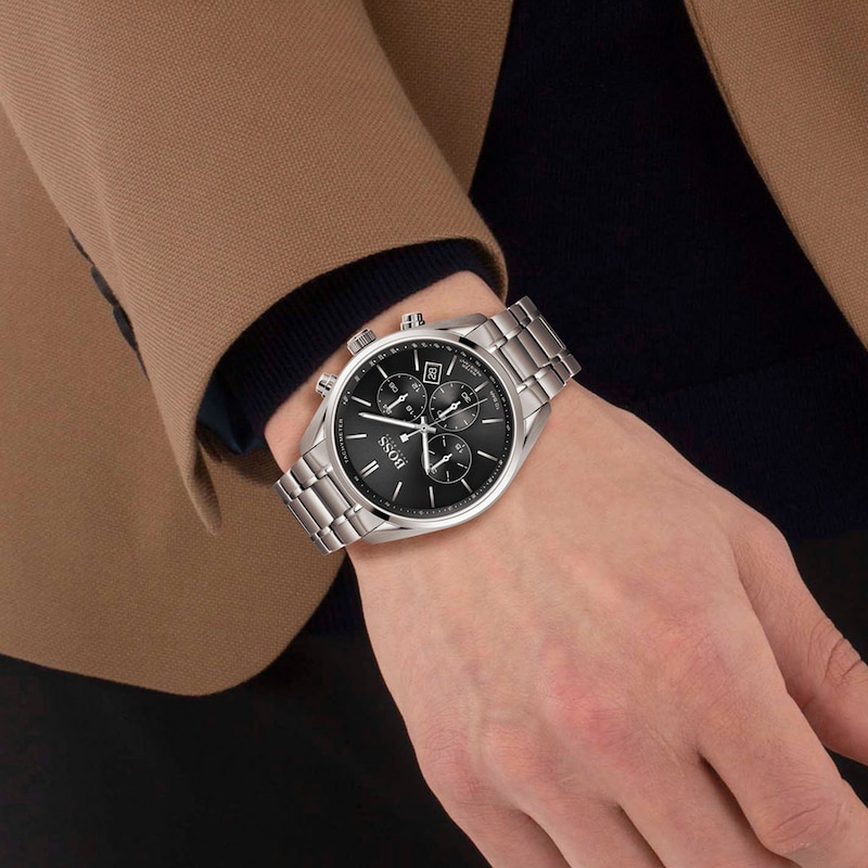 Men's Hugo Boss Champion Chronograph Watch with Black Dial (Model: 1513871)