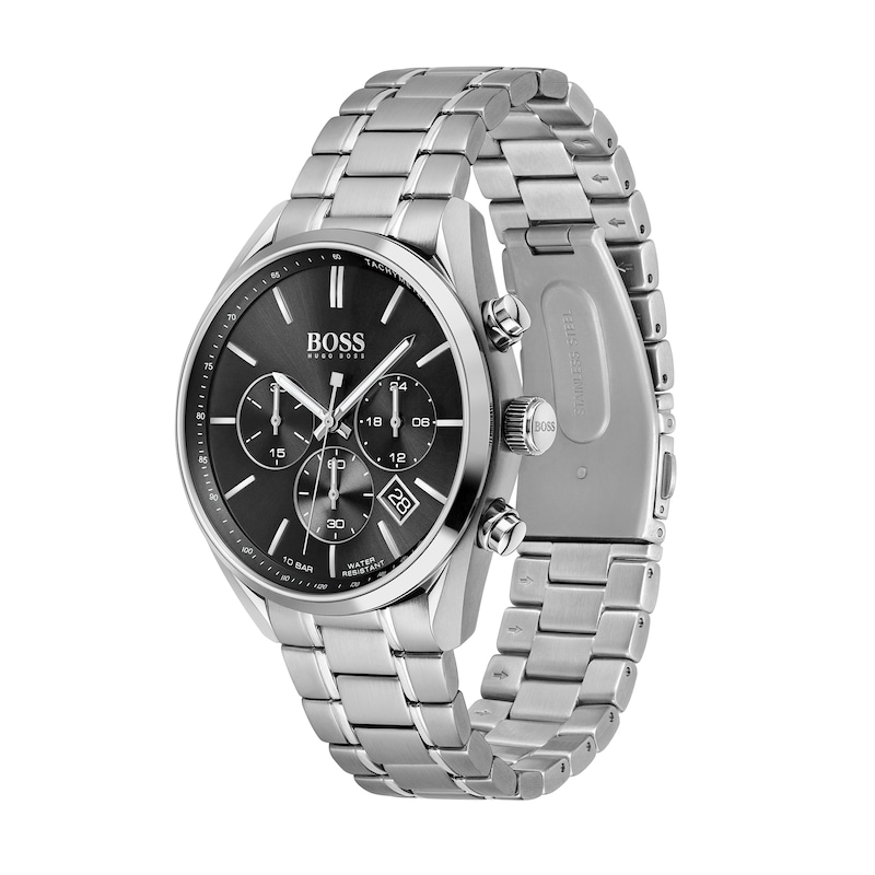 Men's Hugo Boss Champion Chronograph Watch with Black Dial (Model: 1513871)