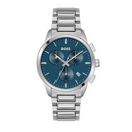 Men's Hugo Boss Dapper Chronograph Watch with Blue Dial (Model: 1513927)