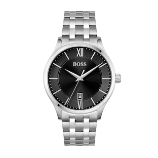 Men's Hugo Boss Candor Automatic Watch with Textured Black Dial (Model:  1514117) | Peoples Jewellers