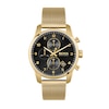 Thumbnail Image 0 of Men's Hugo Boss Skymaster Gold-Tone IP Chronograph Mesh Watch with Black Dial (Model: 1513838)
