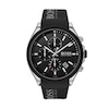 Thumbnail Image 1 of Men's Hugo Boss Velocity Black Silicone Strap Chronograph Watch with Black Dial (Model: 1513716)