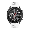 Thumbnail Image 1 of Men's Hugo Boss Velocity Two-Tone Silicone Strap Chronograph Watch with Black Dial (Model: 1513718)