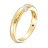 Vera Wang Love Collection Men's 0.18 CT. T.W. Baguette Diamond Three Stone Wedding Band in 14K Gold