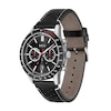 Thumbnail Image 1 of Men's Hugo Boss Allure Chronograph Black Leather Strap Watch with Black Dial (Model: 1513920)