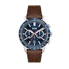 Thumbnail Image 1 of Men's Hugo Boss Allure Chronograph Brown Leather Strap Watch with Blue Dial (Model:&nbsp;1513921)