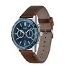 Thumbnail Image 2 of Men's Hugo Boss Allure Chronograph Brown Leather Strap Watch with Blue Dial (Model:&nbsp;1513921)