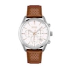 Thumbnail Image 1 of Men's Hugo Boss Champion Chronograph Brown Leather Strap Watch with White Dial (Model: 1513879)