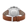 Thumbnail Image 3 of Men's Hugo Boss Champion Chronograph Brown Leather Strap Watch with White Dial (Model: 1513879)