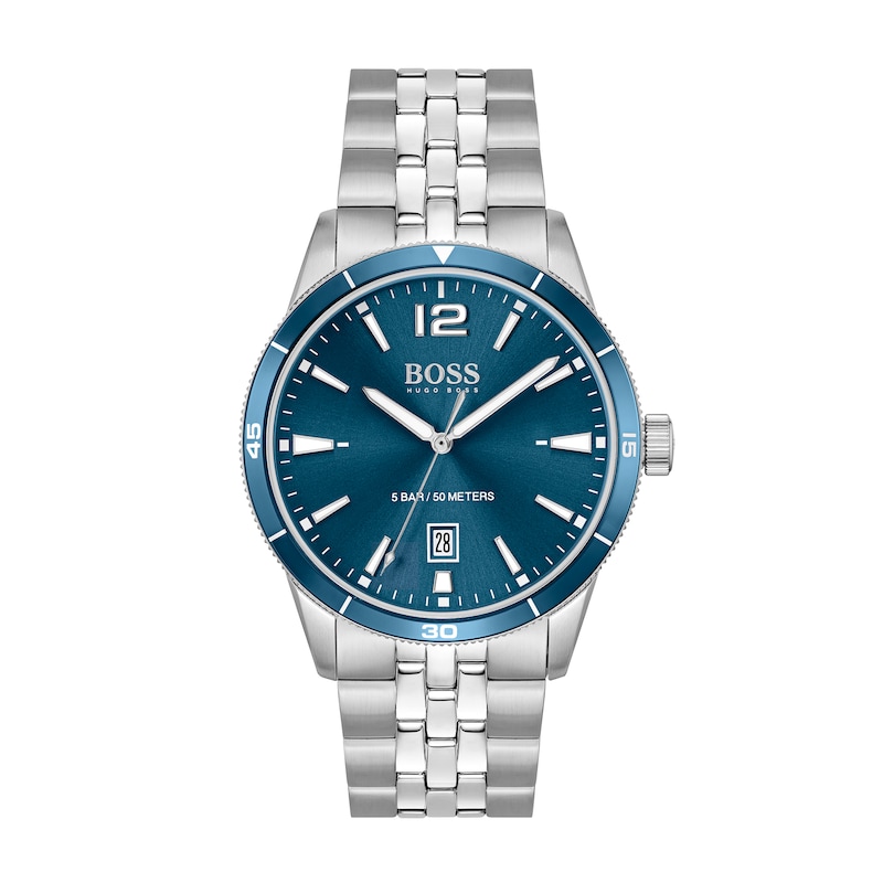 Men's Hugo Boss Drifter Two-Tone Watch with Blue Dial (Model: 1513902)|Peoples Jewellers