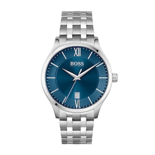 Men\'s Hugo Boss Ace Two-Tone Watch with Blue Dial (Model: 1513916) |  Peoples Jewellers