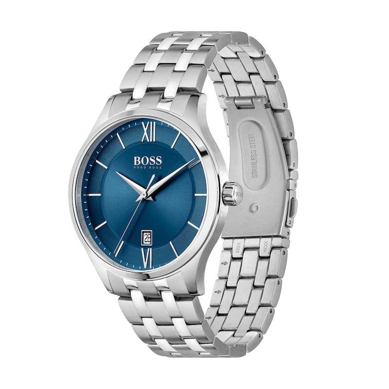Men's Hugo Boss Elite Watch with Blue Dial (Model: 1513895)