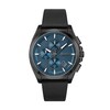 Thumbnail Image 1 of Men's Hugo Boss Grandmaster Black IP Chronograph Black Leather Strap Watch with Blue Dial (Model: 1513883)