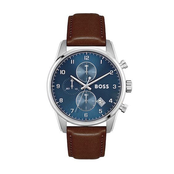 Men's Hugo Boss Elite Watch with Blue Dial (Model: 1513895) | Peoples  Jewellers