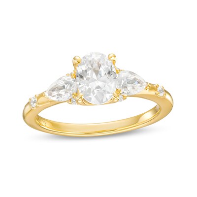 Vera Wang Love Collection 1.45 CT. T.W. Certified Oval Diamond Engagement Ring in 14K Gold (I/SI2)