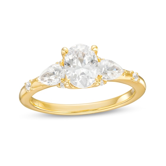 Vera Wang Love Collection 1.45 CT. T.W. Certified Oval Diamond Engagement Ring in 14K Gold (I/SI2)