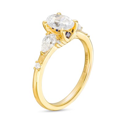 Vera Wang Love Collection 1.45 CT. T.W. Certified Oval Diamond Engagement Ring in 14K Gold (I/SI2)