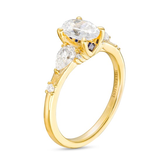 Vera Wang Love Collection 1.45 CT. T.W. Certified Oval Diamond Engagement Ring in 14K Gold (I/SI2)