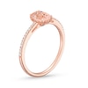 Thumbnail Image 2 of Oval Morganite and 0.065 CT. T.W. Diamond Ring in 10K Rose Gold