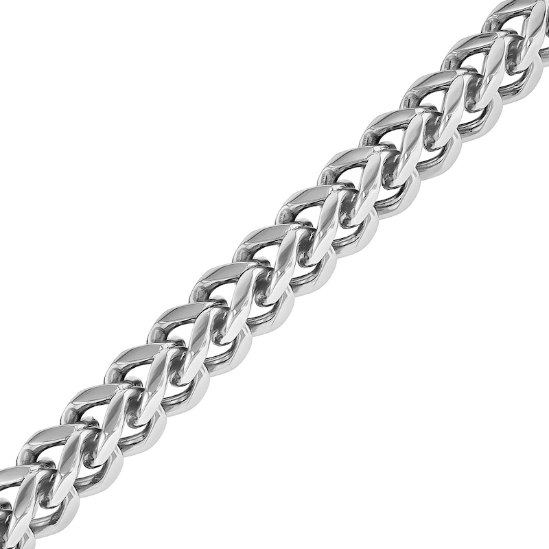 Main Image 2 of Men's 8.0mm Franco Chain Bracelet in Stainless Steel - 9.25"
