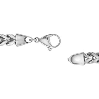 Men's 8.0mm Franco Chain Bracelet in Stainless Steel - 9.25"