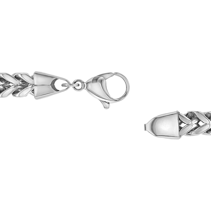 Main Image 3 of Men's 8.0mm Franco Chain Bracelet in Stainless Steel - 9.25"