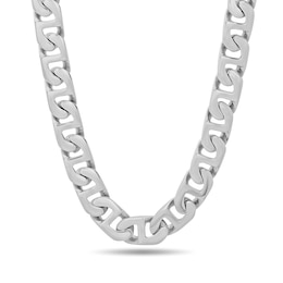 Men's 6.5mm Flat Mariner Chain Necklace in Stainless Steel - 24&quot;