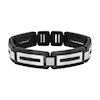 Thumbnail Image 0 of Men's 0.04 CT. T.W. Diamond Rectangular Link Bracelet in Stainless Steel and Black Ion Plate - 8.75"