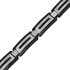 Thumbnail Image 1 of Men's 0.04 CT. T.W. Diamond Rectangular Link Bracelet in Stainless Steel and Black Ion Plate - 8.75"