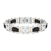Thumbnail Image 1 of Men's Carbon Fibre Bike Chain Link Bracelet in Stainless Steel and Yellow Ion Plate - 8.75"