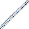Thumbnail Image 2 of Men's 0.31 CT. T.W. Diamond Link Bracelet in Stainless Steel and Blue Ion Plate - 8.5"