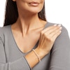 Thumbnail Image 2 of Oval Opal Link Line Bracelet in 10K Gold – 7.25"