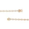 Thumbnail Image 3 of Oval Opal Link Line Bracelet in 10K Gold – 7.25"