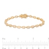 Thumbnail Image 4 of Oval Opal Link Line Bracelet in 10K Gold – 7.25"