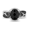 Thumbnail Image 3 of Disney Treasures The Nightmare Before Christmas Onyx and 0.18 CT. T.W. Black and White Diamond Ring in Sterling Silver