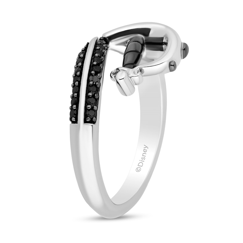 Main Image 2 of Disney Treasures Pirates of the Caribbean 0.18 CT. T.W. Black Diamond Sword Ring in Sterling Silver