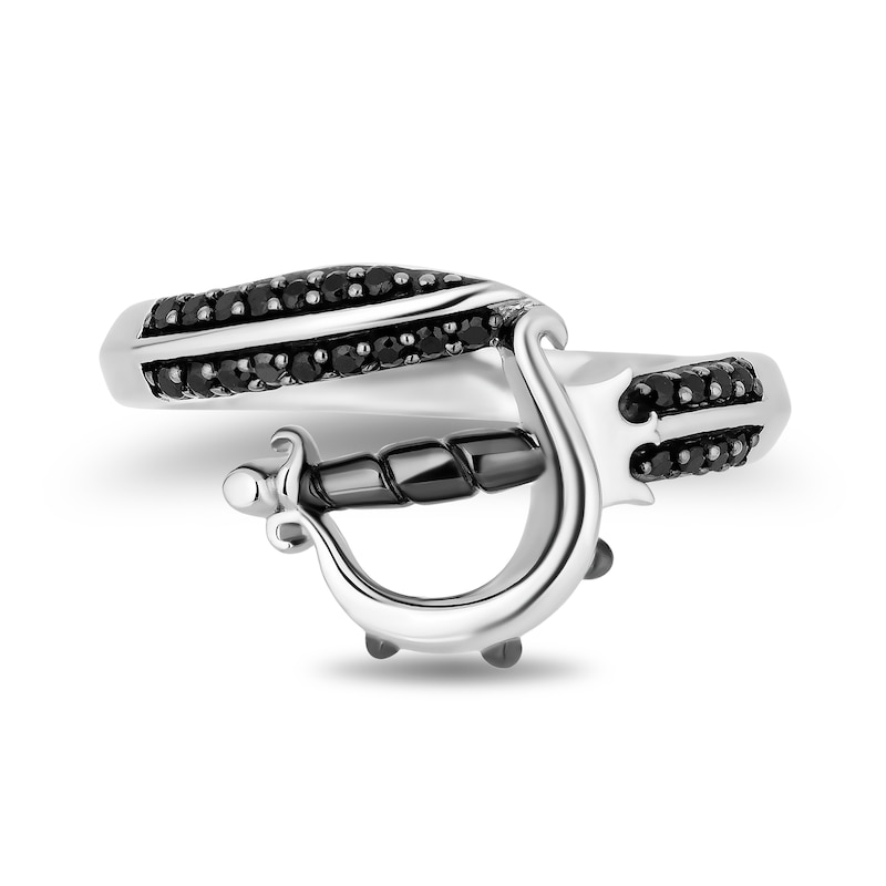 Main Image 4 of Disney Treasures Pirates of the Caribbean 0.18 CT. T.W. Black Diamond Sword Ring in Sterling Silver