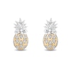 Disney Treasures Lilo and Stitch 0.065 CT. T.W. Diamond Pineapple Stud Earrings in Sterling Silver and 10K Gold