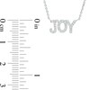 Thumbnail Image 4 of 0.085 CT. T.W. Diamond "JOY" Script Necklace in Sterling Silver – 17.5"