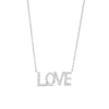 Thumbnail Image 0 of 0.085 CT. T.W. Diamond "LOVE" Script Necklace in Sterling Silver – 17.66"