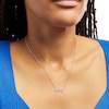 Thumbnail Image 1 of 0.085 CT. T.W. Diamond "LOVE" Script Necklace in Sterling Silver – 17.66"